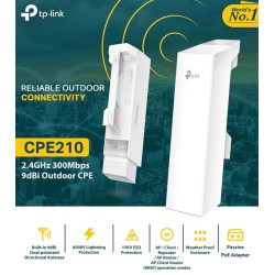 Радиомост 2.4G TP-Link Pharos CPE210 CPE210 Wifi4 N300 MIMO 2×2 1*100Мбит +POE 1шт Новый