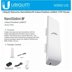 Радиомост 2.4G Wifi Ubiquiti NanoStation M2 NSM2 Wifi4 N300 MIMO 2x2 2xLANx100Мбит 1шт без POE бу