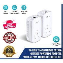 Адаптер PLC AV1200 Powerline TP-Link TL-PA8010P KIT HomePlug AV2 2x2 MIMO 1*LAN*1Гбит 2шт Новый Адаптер PLC AV1200 Powerline TP-Link TL-PA8010P KIT HomePlug AV2 2x2 MIMO 1*LAN*1Гбит 2шт Новый