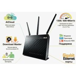 Роутер 5G Asus AC1900 Wifi6 1900 Мбит/с RT-AC68U БУ Роутер 5G Asus AC1900 Wifi6 1900 Мбит/с RT-AC68U БУ