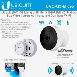 IP Камера 4Мп Wifi UniFi G3 Micro UVC-G3-MICRO 1080p Full HD бу IP Камера 4Мп Wifi UniFi G3 Micro UVC-G3-MICRO 1080p Full HD бу